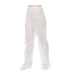 Pack 25 XL White Pressotherapy Pants Non-Woven Polypropylene -i-Medstetic -Disposable