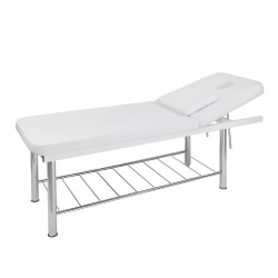 Table de Massage Fixe Deux Sections Weelko PVC Chromée -Weelko -Tables et fauteuils de pédicurie