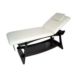 Table de spa Weelko fixe en bois avec rangement et dossier réglable -Weelko -Tables et fauteuils de pédicurie