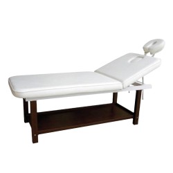 Table de spa Weelko à deux sections avec rangement et tête multipositions -Weelko -Tables et fauteuils de pédicurie