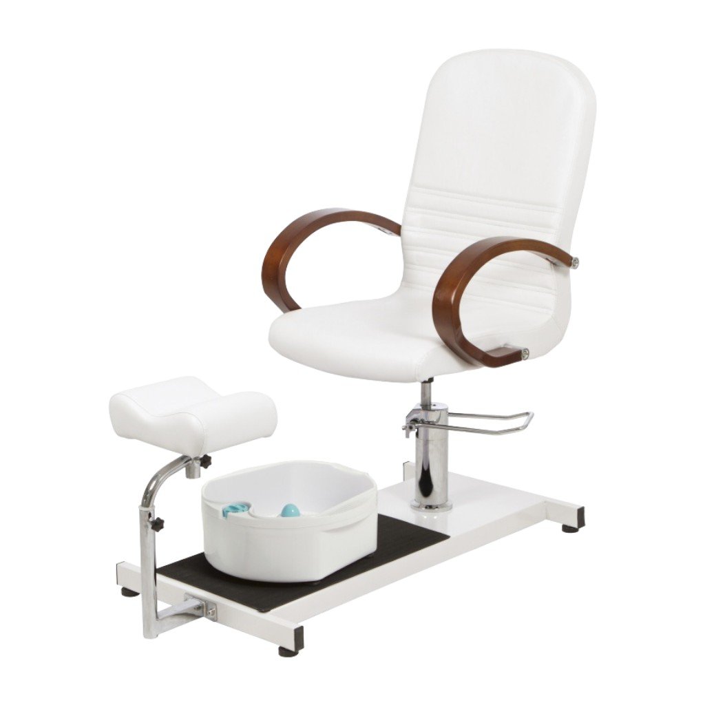 Fauteuil de pédicure Astra avec baignoire intégrée, repose-pieds réglable en hauteur et rotatif, réglage hydraulique - Weelko