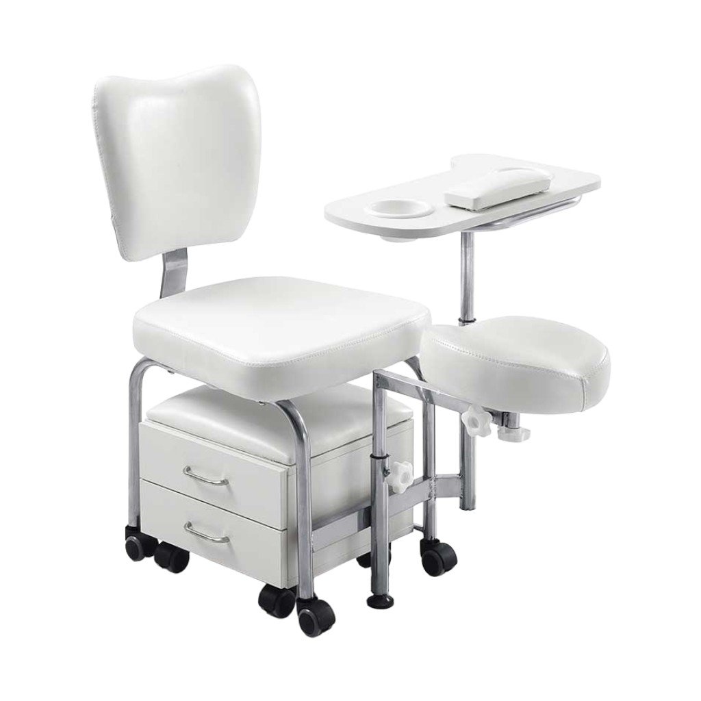 Fauteuil de pédicure Tendy avec rangement et repose-pieds réglable - Weelko