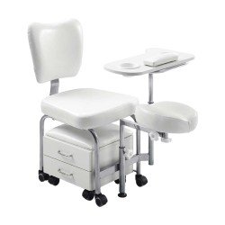 Tendy cadeira de pedicure com arrumação e tabuleiro de manicura - Weelko