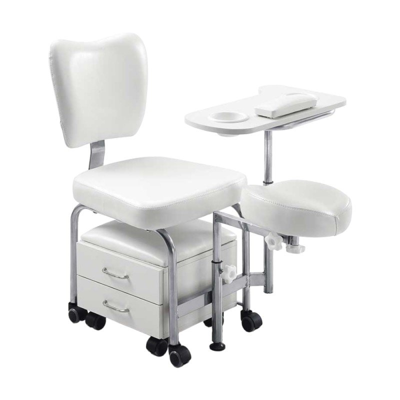 Ensemble blanc Weelko Tendy pour manucure et pédicure avec module à tiroirs