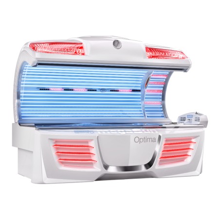 Megasun Optima Deluxe Solarium with Rubin Collagen Boosters and p2 Vitamin D Lamps