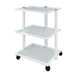 Trolley Infinity Weelko: Carrinho de Beleza Metálico Branco