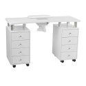 Table de Manucure Weelko Claire avec Aspirateur et Tiroirs -Weelko -tables de manucure