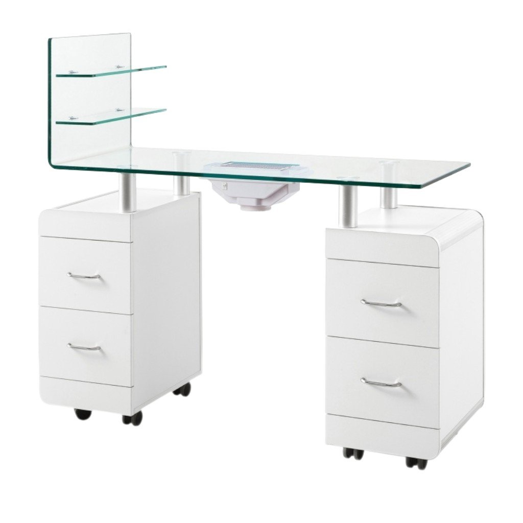 Weelko Levi manicure table with integrated extractor and drawers