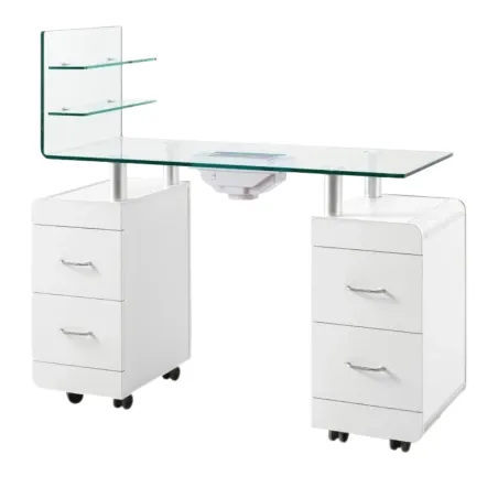 Mesa de Manicura Weelko Levi con Aspirador y Cajones