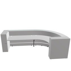Mostrador de Recepción LAV con Curvatura Final