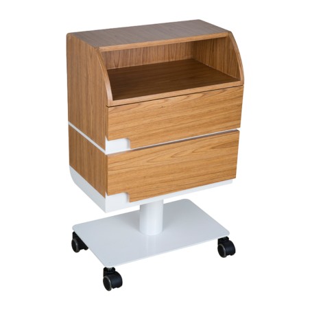 Carrito de madera Cuore Weelko para equipos de estética