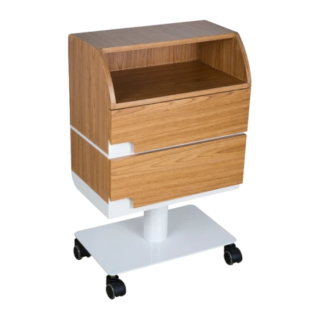 Carrito de madera Cuore Weelko para equipos de estética