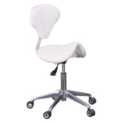 Taburete Circe Plus ergonómico con asiento de montar y respaldo ajustable -i-Medstetic -Taburetes Estética