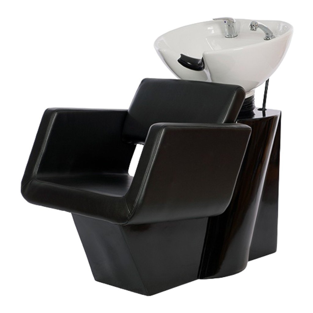 Lavatrice Milton Weelko - Lavatesta moderno per parrucchieri, rivestimento in PVC, 62x113x93 cm