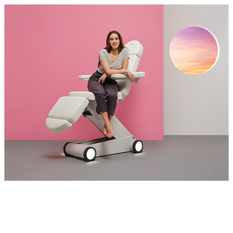 Weelko Premium Podologie- und Pediküre-Sessel Grau mit LED -Weelko -Kosmetikliegen und -sessel