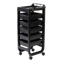 Carrinho de Cabeleireiro Weelko Hope Cart Black com 5 Gavetas Removíveis -Weelko -Carrinhos de barbeiro