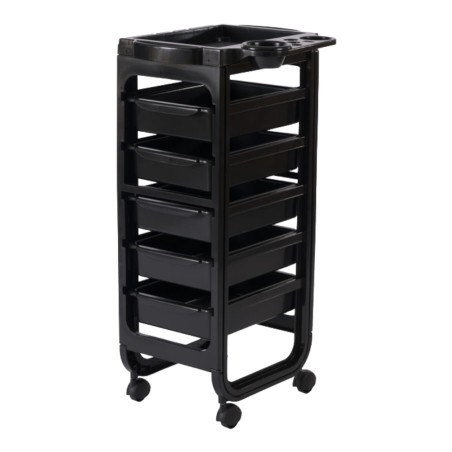 Amy Cart Weelko - Carrello per parrucchieri compatto moderno con 5 cassetti estraibili