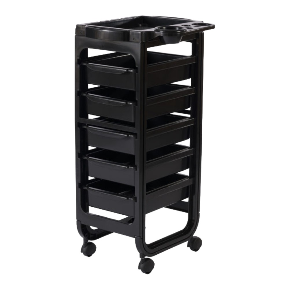 Weelko Amy Salon Trolley: 5 Removable Drawers, Tray & Side Shelf -Weelko -Carber carts