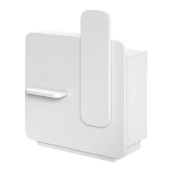 Modern White Reception Desk with Shelves and Drawer - I-medStetic Premium