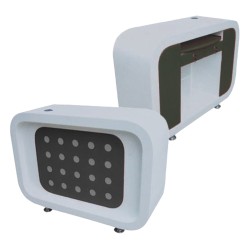 Reception Buddy: Ergonomic counter with storage and elegant design by Recepción Buddy. - -Hairdresser's Receptions