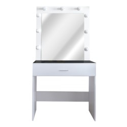 I-medStetic Premium Black Vanity with 9 Bulbs and Storage Drawer -I-medStetic Premium -Tocadores Barbería