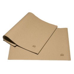 Unbleached 100% recycled cellulose fiber single mat - -Mats and mats