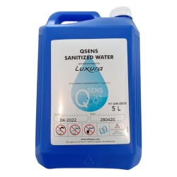 QSENS SANITIZED WATER 5L - Luxura, agua purificada para solarium - -Aquafresh y Aroma