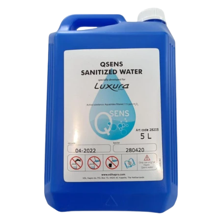 QSENS SANITIZED WATER 5L - Luxura, agua purificada para solarium
