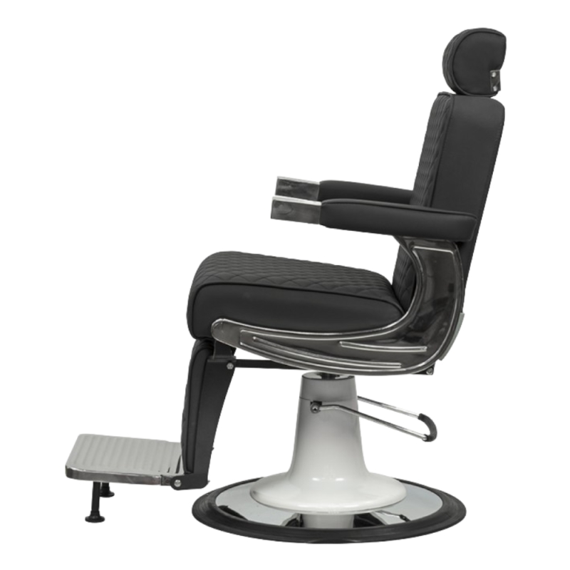 Vista lateral del sillón de barbero Jack Retro NeoBeauty