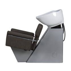 NeoBeauty Tor Shampoo Unit with Metal Shell and Ceramic Basin