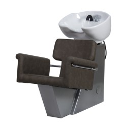 Lave-cheveux Tor coque métallique avec lavabo céramique NeoBeauty