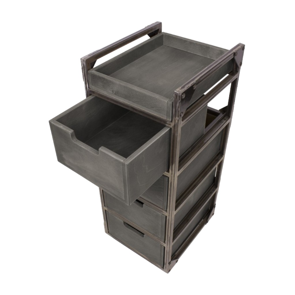 NeoBeauty Brixton Friseursalonwagen mit 4 Schubladen