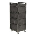 NeoBeauty Brixton Barber Cart: 4 Drawers, Swivel Wheels, Gray -NeoBeauty -Carber carts
