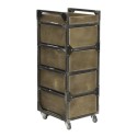 NeoBeauty Brixton Brown Barber Cart: 4 Drawers, Swivel Wheels -NeoBeauty -Carber carts
