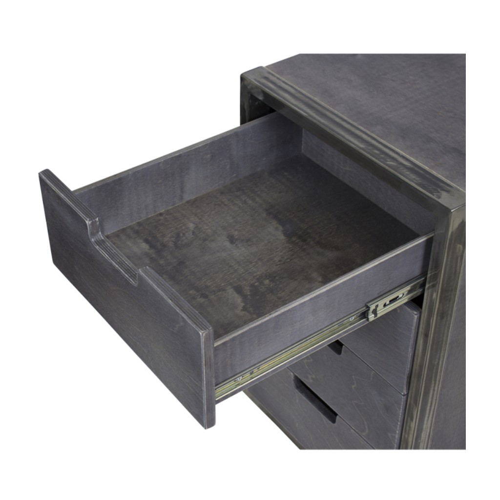 Trolley City Grigio effetto invecchiato compatto con ruote e freno - NeoBeauty