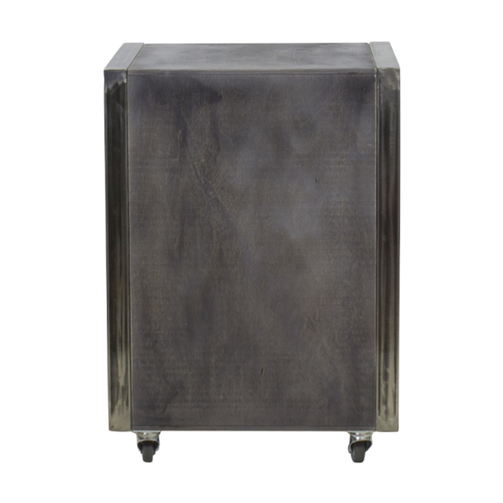 City Barbershop Trolley Grau mit Metallrahmen im Used-Effekt – NeoBeauty