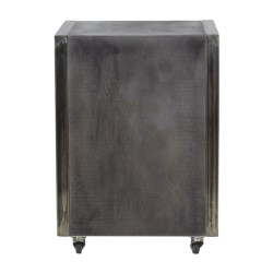NeoBeauty City Barber Cart — Vintage Distressed Metal Frame, Low-Height Compact Design