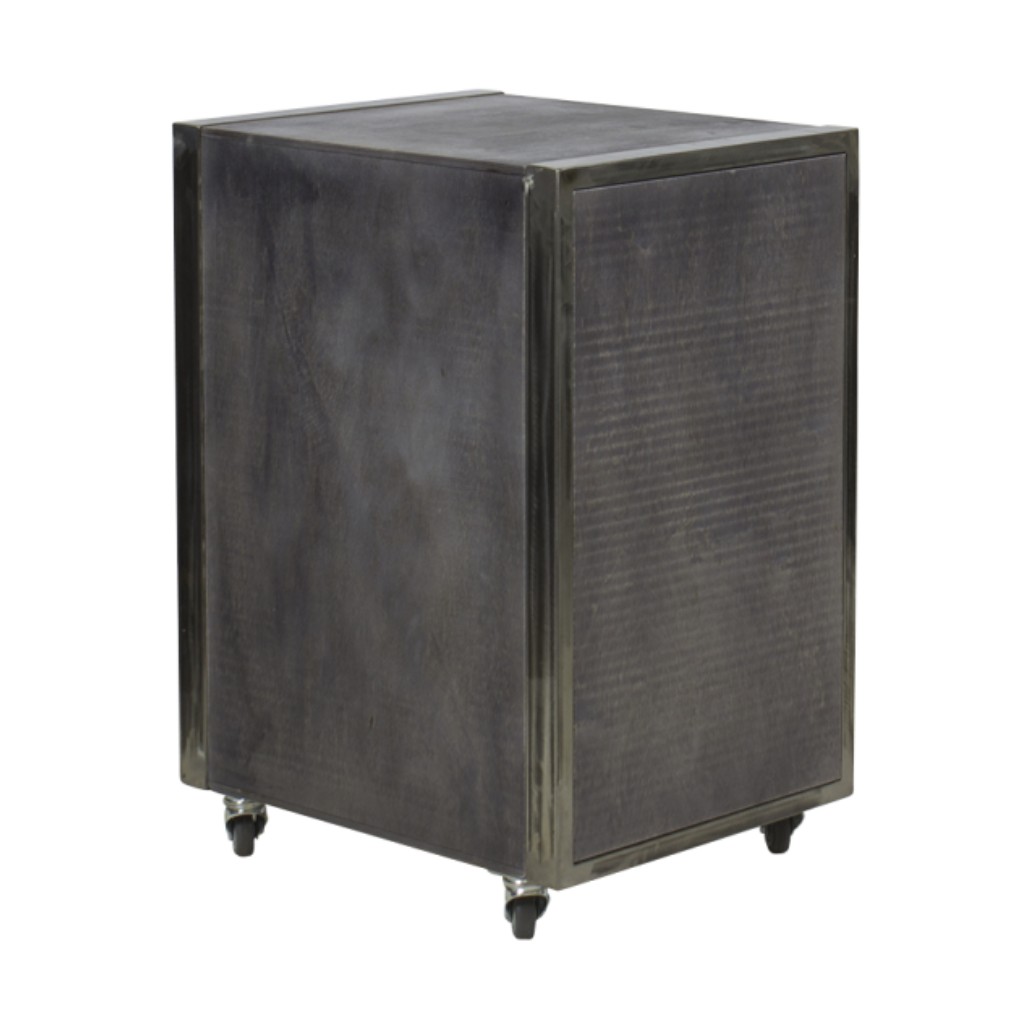 City Barbershop Trolley Grau mit Metallrahmen im Used-Effekt – NeoBeauty