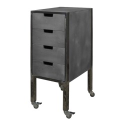 Carrito Barbería NeoBeauty City Plus Gris con cajones y ruedas giratorias -NeoBeauty -Carritos barbero
