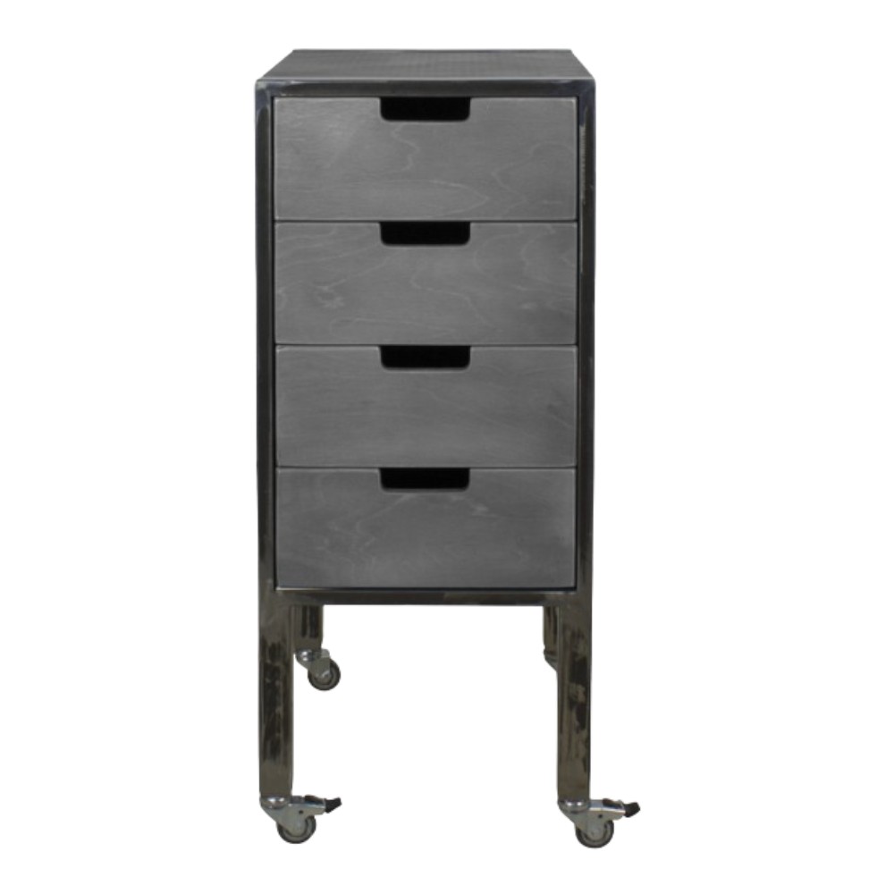NeoBeauty City Plus Barber Cart: Durable, vintage metal, spacious drawers, swivel wheels. -NeoBeauty -Carber carts