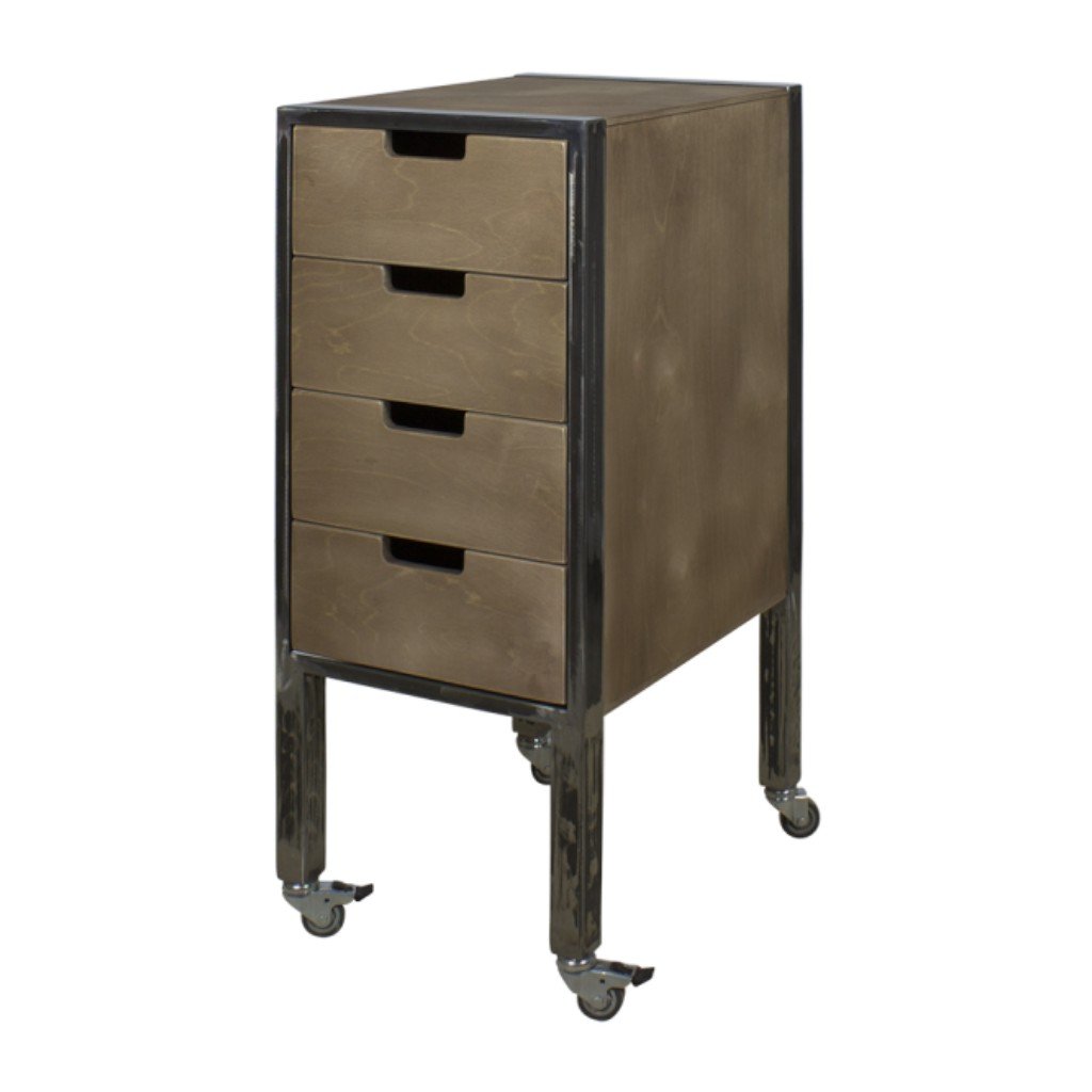 City Plus Hairdressing Trolley Vintage Lacquered Metal with Swivel Wheels - NeoBeauty