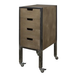 Carrito Barbería NeoBeauty City Plus Marrón con Cajones y Ruedas -NeoBeauty -Carritos barbero
