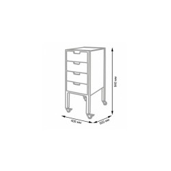 City Plus Hairdressing Trolley Vintage Lacquered Metal with Swivel Wheels - NeoBeauty