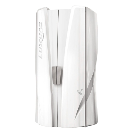 Luxura V6 44XL Solarium Vertical Exclusivo, solarium profesional, diseño compacto.