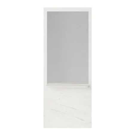 Tocador NeoBeauty Sven Roble Blanco con espejo clásico resistente