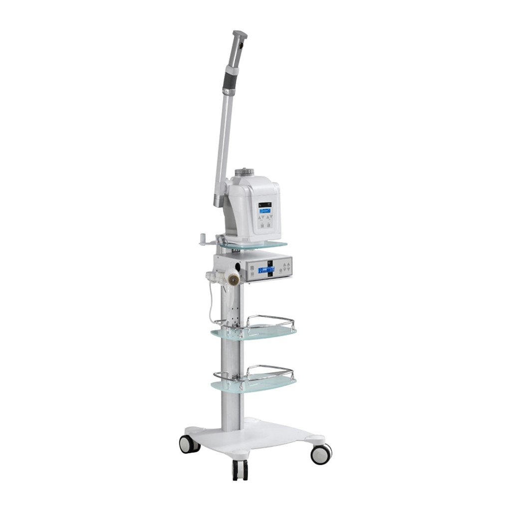 Vaporizzatore viso ozono digitale con spazzole rotanti su carrello Weelko