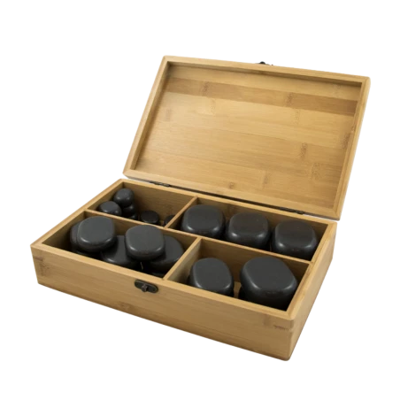 Set de 36 Piedras de Basalto para Masaje Weelko - Terapia de Relajación