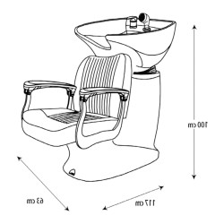 Harlem Vintage Black Shampoo Chair by I-medStetic Premium -I-medStetic Premium -Hair washing basin for hair salons