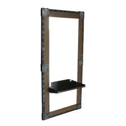 Miroir de coiffeur i-Medstetic avec étagère centrale en bois -i-Medstetic -Tocadores Barbería
