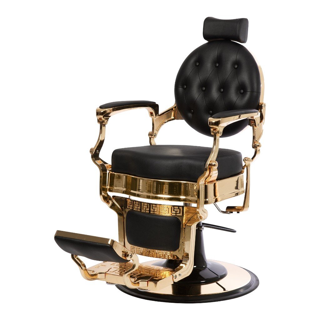 Vintage Gold Barber Chair by I-medStetic Premium